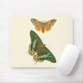 Licht geordende vlinderschildering muismat (Met muis)