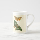 Licht geordende vlinderschildering porselein kop (Rechts)