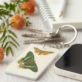 Licht geordende vlinderschildering sleutelhanger (Voorkant Rechts)