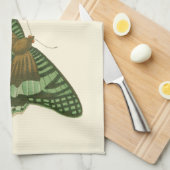 Licht geordende vlinderschildering theedoek (Quarter Fold)