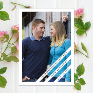 Licht gepantserde Foto sparen de Datum   wit Save The Date