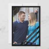 Licht gepantserde Foto sparen de Datum | Zwart Save The Date (Voorkant)