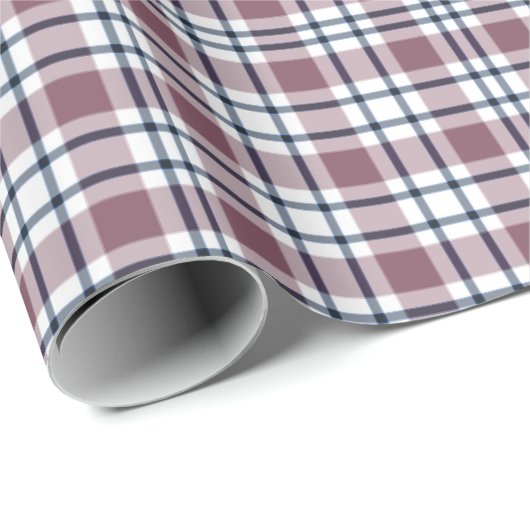 Licht geruit retro patroon bruin grijs wit cadeaupapier (Rol Hoek)