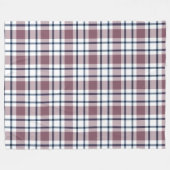 Licht geruit retro patroon bruin grijs wit fleece deken (Voorkant (Horizontaal))