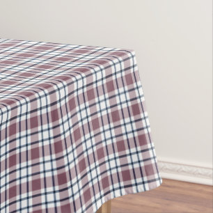 Licht geruit retro patroon bruin grijs wit tafelkleed