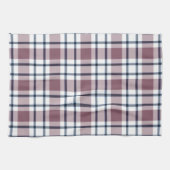 Licht geruit retro patroon bruin grijs wit theedoek (Horizontaal)