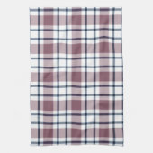 Licht geruit retro patroon bruin grijs wit theedoek (Verticaal)