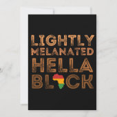 Licht gesmolten Hella Black History African Feestdagenkaart (Voorkant)