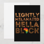 Licht gesmolten Hella Black History African Feestdagenkaart (Voorkant / Achterkant)