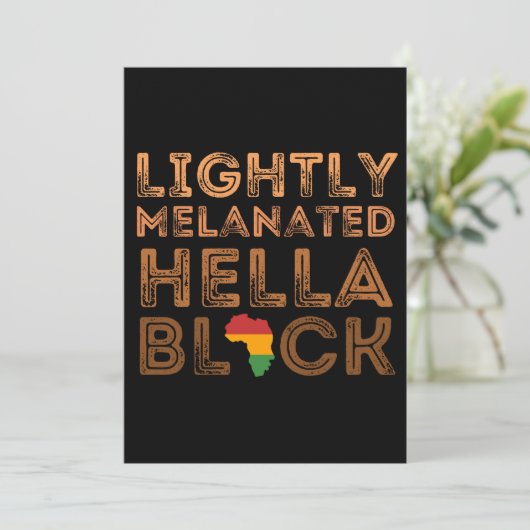 Licht gesmolten Hella Black History African Feestdagenkaart (Staand voorkant)