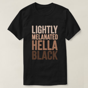 Licht getinte, heel zwarte huidtinten met trots t-shirt