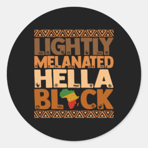 Licht getinte Hella Black History Month Melani Ronde Sticker