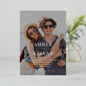 Licht getinte schaduwen - Fotobruiloft Folie Uitnodiging (Staand Voorkant)