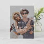 Licht getinte Shades Photo Wedding Kaart (Staand voorkant)