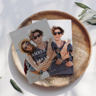 Licht getinte Shades Photo Wedding Kaart