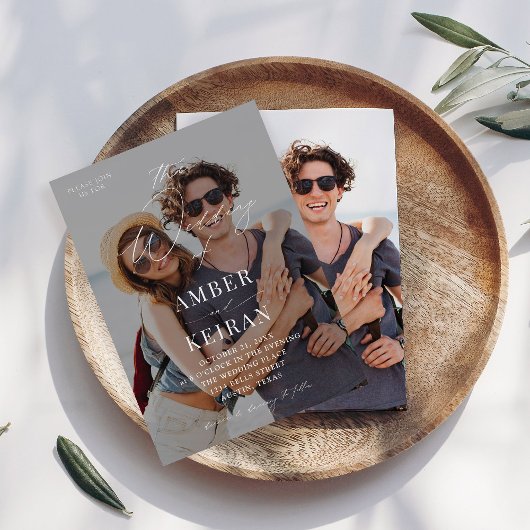 Licht getinte Shades Photo Wedding Kaart