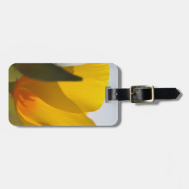 Licht gevulde papaver bagagelabel