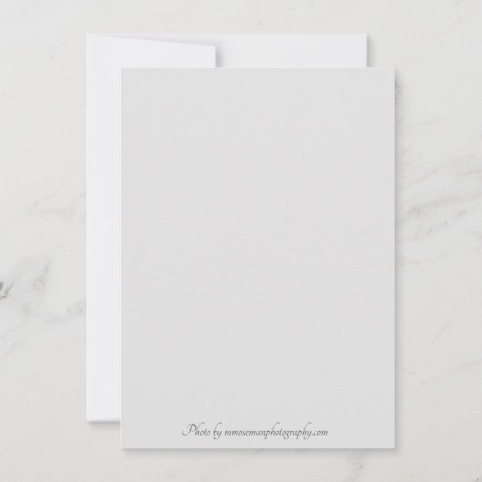 Licht gevulde papaver bedankkaart (Achterkant)