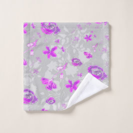Licht Gewassen Bloemen Bad Handdoek