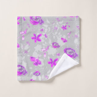 Licht Gewassen Bloemen Bad Handdoek