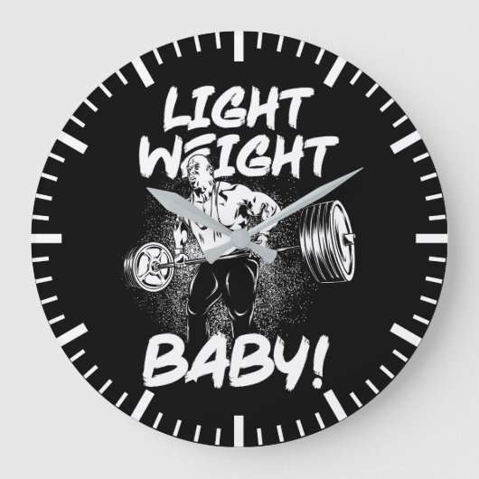 Licht gewicht Baby - Gym Workout Bodybuilding Groo Grote Klok (Voorkant)
