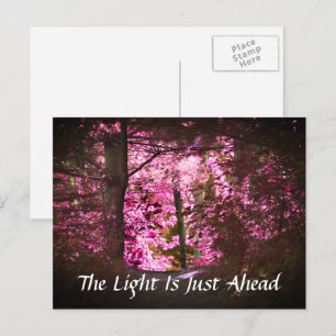 Licht gewoon boven Inspirerend Briefkaart