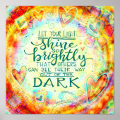 Licht glans Inspirerende Quote Hart Inspirivity Poster (Voorkant)
