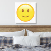 Licht glimlachend gezicht - Emoji Canvas Afdruk (Insitu (Slaapkamer))