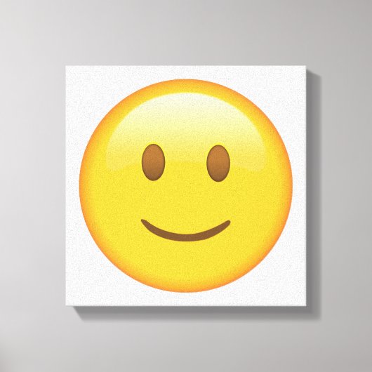 Licht glimlachend gezicht - Emoji Canvas Afdruk (Voorkant)