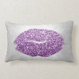 Licht Glitter Grey Violet Paars Makeup Kiss Sky Kussen