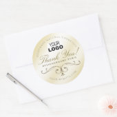 Licht Gold Colour Gradiënt  Logo Ronde Sticker (Envelop)