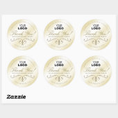 Licht Gold Colour Gradiënt  Logo Ronde Sticker (Vel)