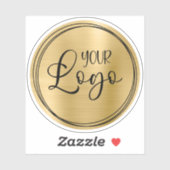 Licht Gold Foil Uw zakelijke Logo hier Sticker (Vel)