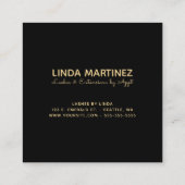 Licht Gold Foil Uw zakelijke Logo hier Vierkante Visitekaartje (Achterkant)