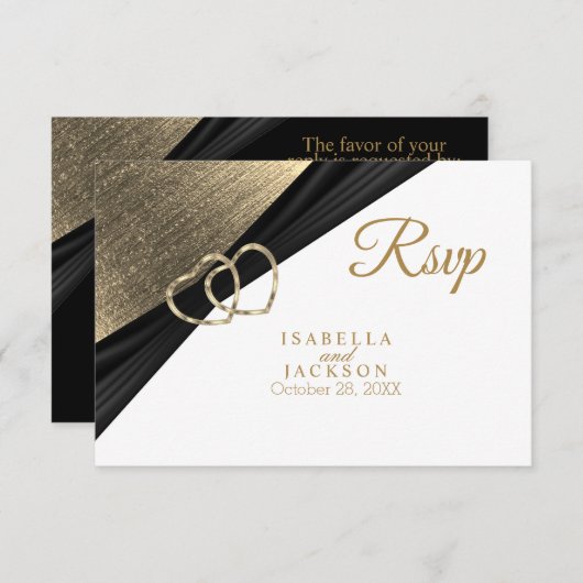 Licht Golden Heart - RSVP (Voorkant / Achterkant)