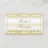 Licht Golden met diamanten, luxevol en stijlvol Visitekaartje (Voorkant)
