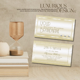 Licht Golden met diamanten Luxury en Professional Visitekaartje