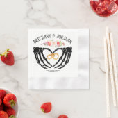 Licht gotisch skelet handen bruiloft servet (Insitu)