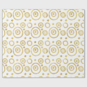 Licht goud en witte moderne Abstracte cirkel Cadeaupapier (Vlak)