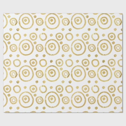 Licht goud en witte moderne Abstracte cirkel Cadeaupapier (Vlak)