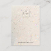 Licht goud Holografisch Glitter ketting oormerken Visitekaartje (Voorkant)