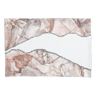 LICHT GOUD MARMER AGAAT ZILVER GLITTER GLAM KUSSENSLOOP