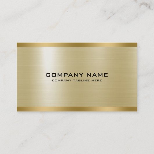 Licht Goud Metaalstructuur Roestvrij staal look Visitekaartje (Voorkant)