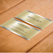 Licht Goud Metallic Textuur Zilver Accent Visitekaartje