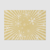 Licht Goud Modern Sneeuwvlokken Tissue Paper Tissuepapier (Voorkant)