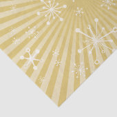 Licht Goud Modern Sneeuwvlokken Tissue Paper Tissuepapier (Detail)