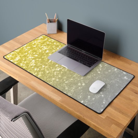 Licht goud zilver grijs ombre faux sparkle bling bureaumat (Kantoor 2)