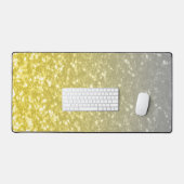 Licht goud zilver grijs ombre faux sparkle bling bureaumat (Keyboard & Muis)