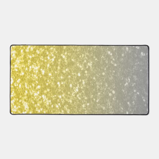 Licht goud zilver grijs ombre faux sparkle bling bureaumat (Voorkant)
