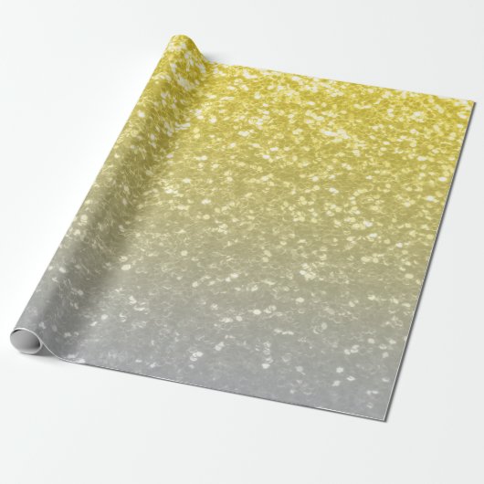 Licht goud zilvergrijs ombre cadeaupapier (Uitgerold)